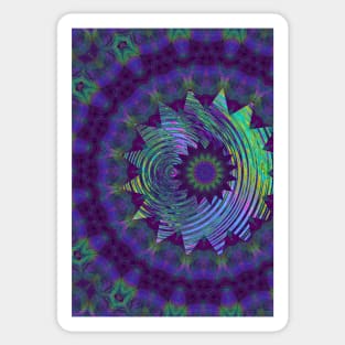 psychedelic star wave kaleidoscope Sticker